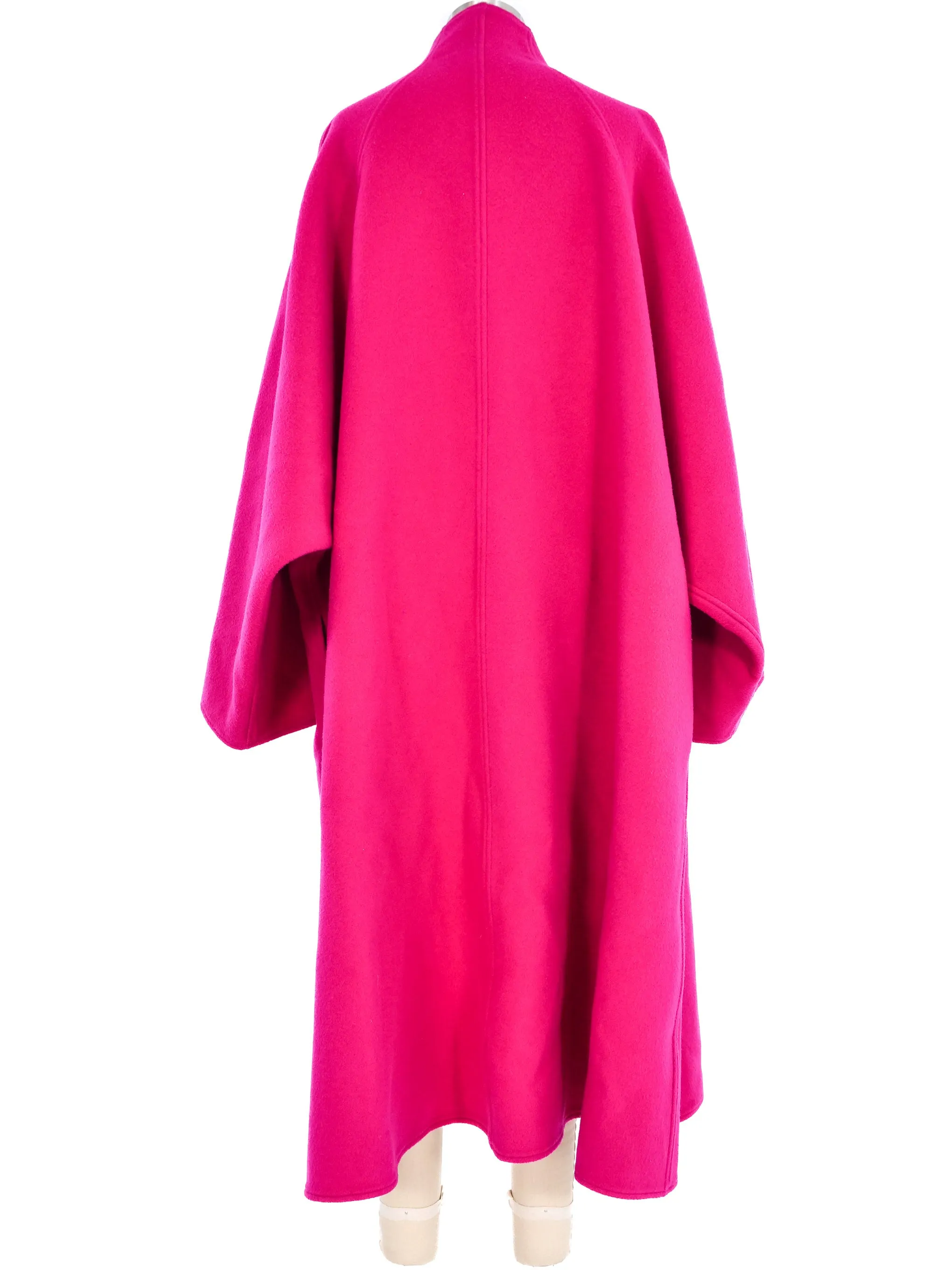 1980s Calvin Klein Magenta Overcoat
