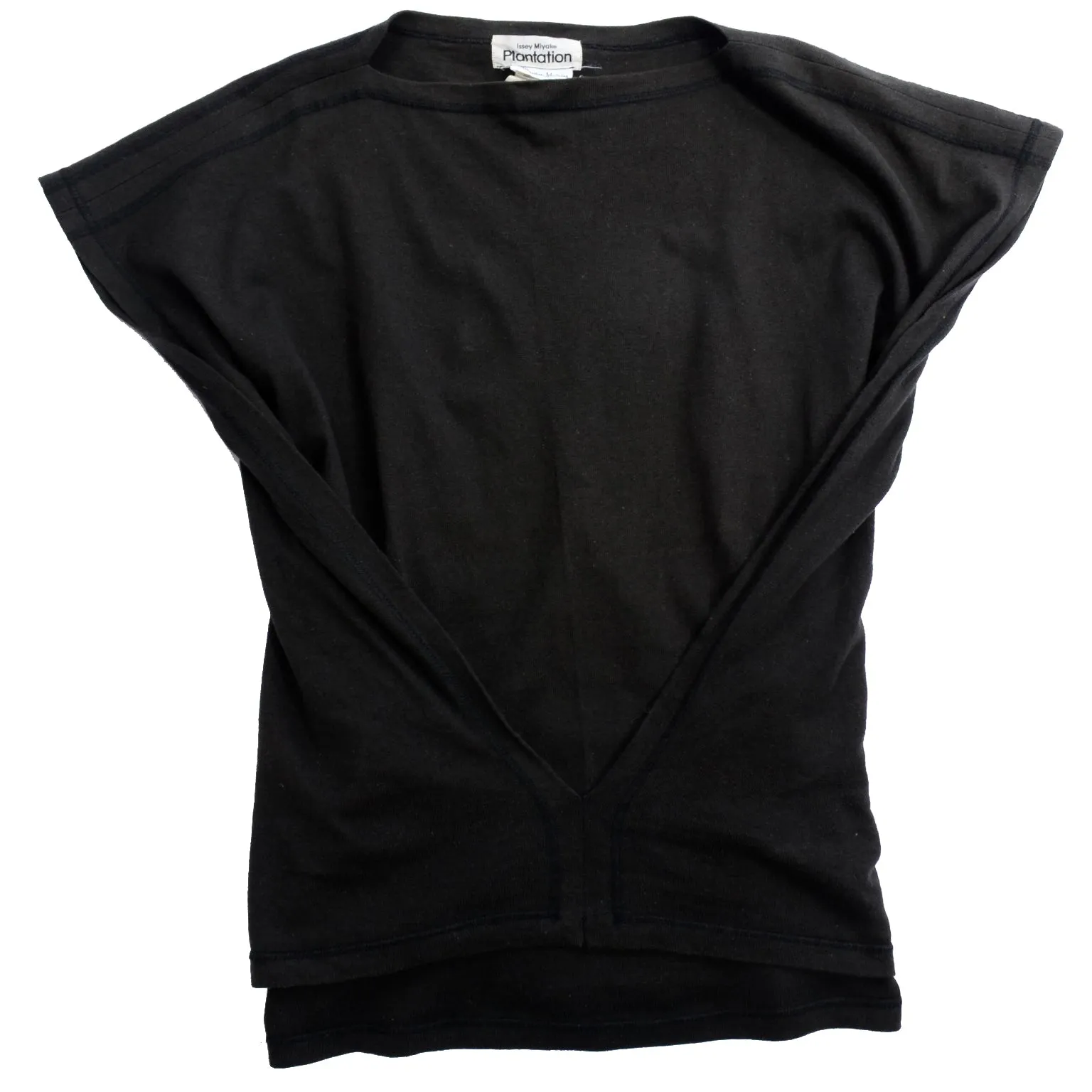 1980s Issey Miyake Plantation Vintage Black Avant Garde Top