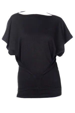 1980s Issey Miyake Plantation Vintage Black Avant Garde Top