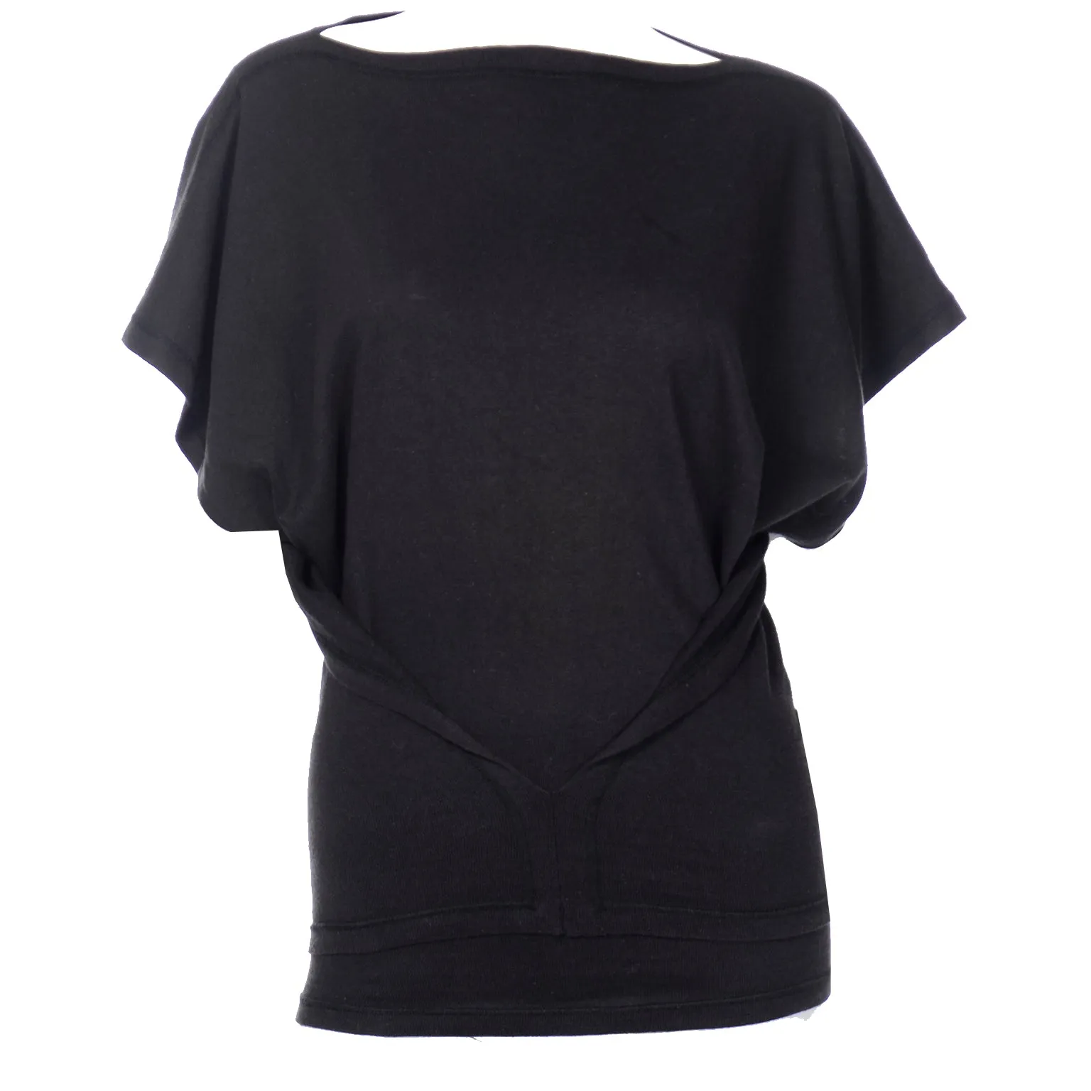 1980s Issey Miyake Plantation Vintage Black Avant Garde Top