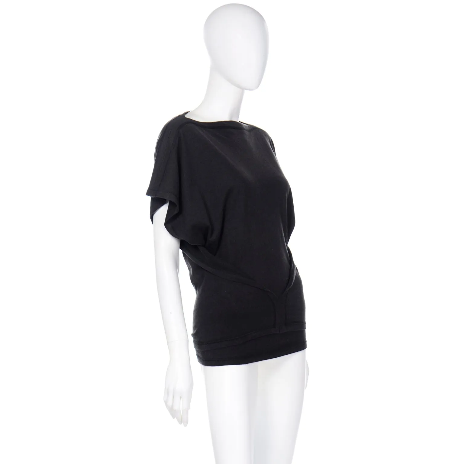 1980s Issey Miyake Plantation Vintage Black Avant Garde Top