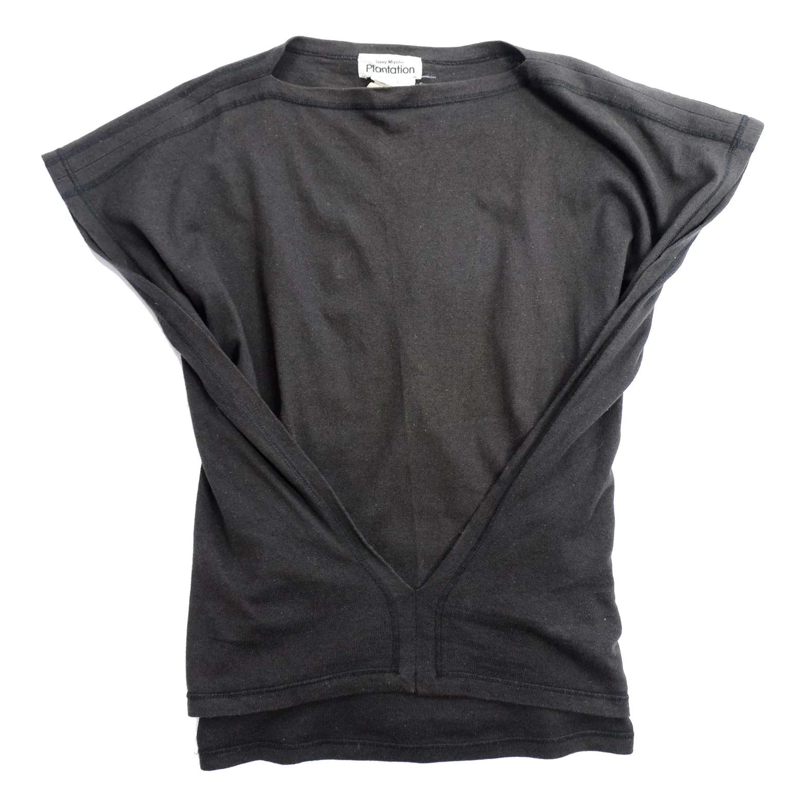 1980s Issey Miyake Plantation Vintage Black Avant Garde Top