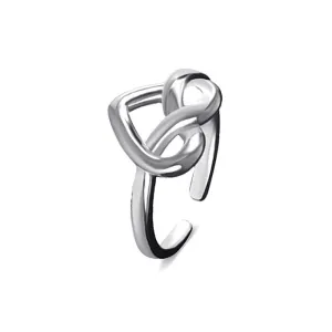 925 Silver Hollow Heart Ring