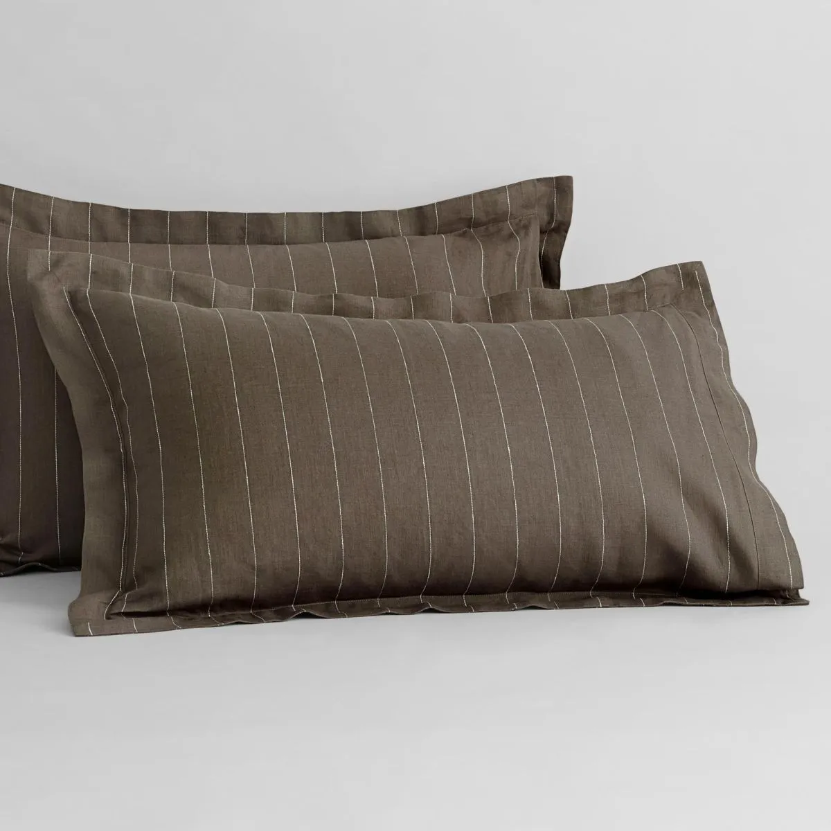 Abbotson Linen Stripe KHAKI Quilt Cover by Sheridan