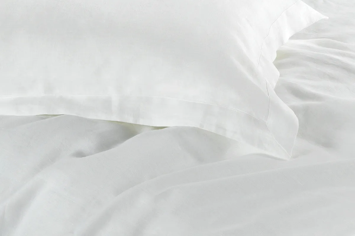 Abbotson White Linen Quilt Cover by Sheridan