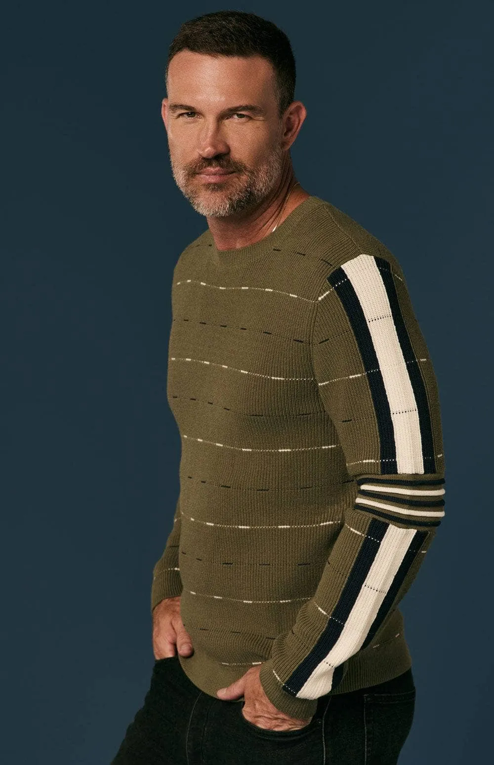 Adam Crew Neck Sweater | Leaf