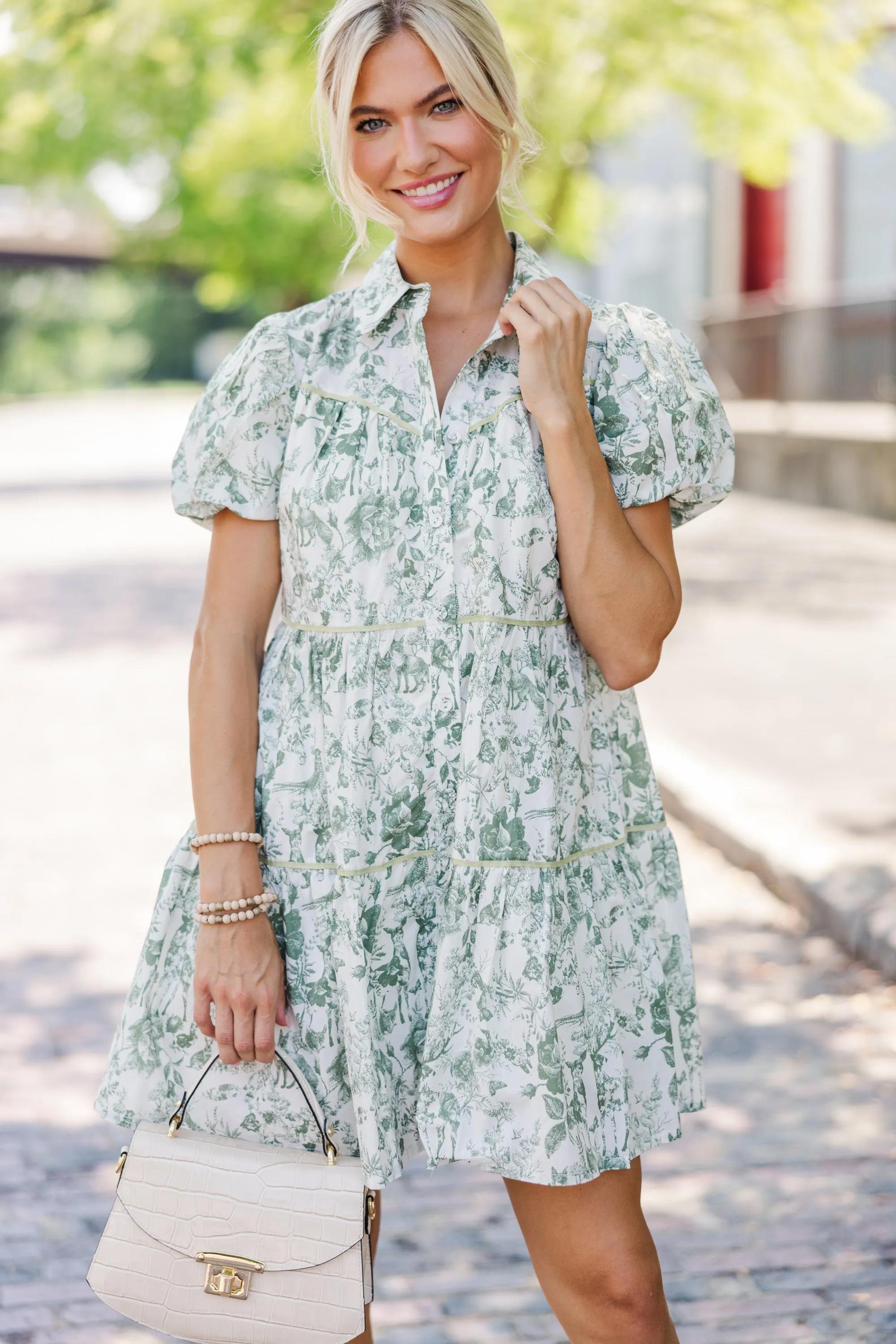 Alive And Well Ivy Green Toile Dress