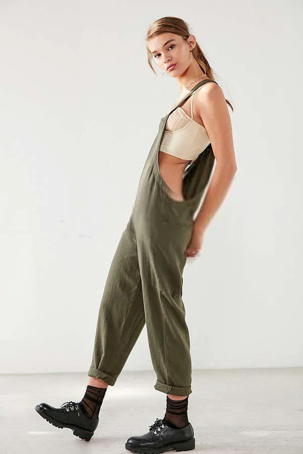 Army Green Fashion Dungarees