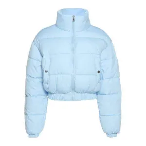 Baby Blue Cropped Puffer Jacket