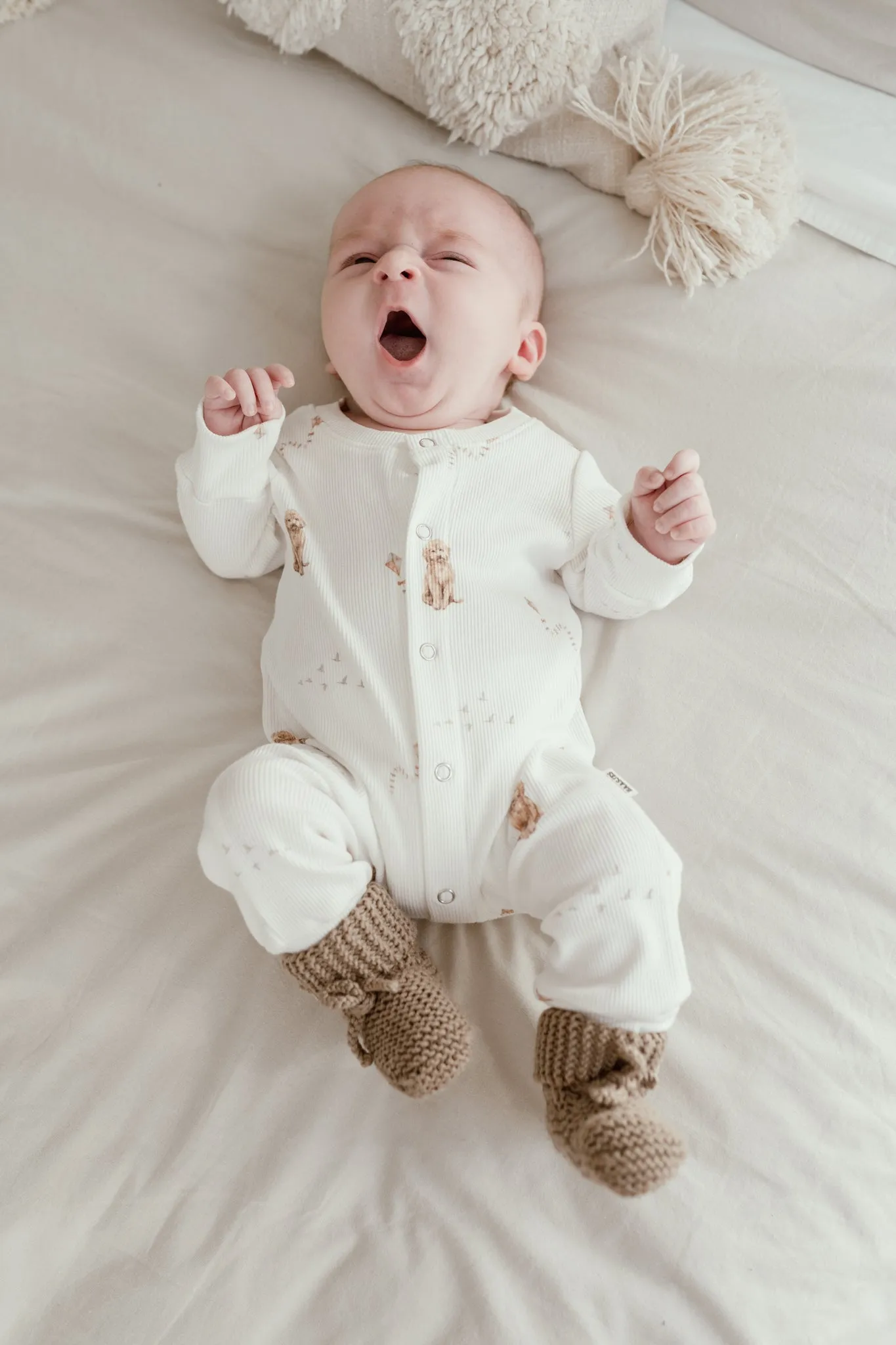 Baby Jumpsuit Rib Labradoodle Creme