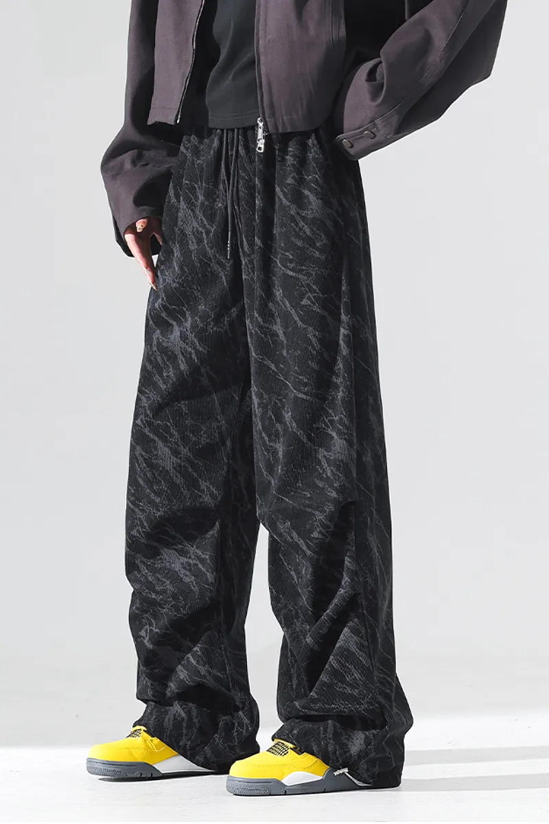 Baggy Wide-Leg Low-Rise Fleece Parachute Sweatpants