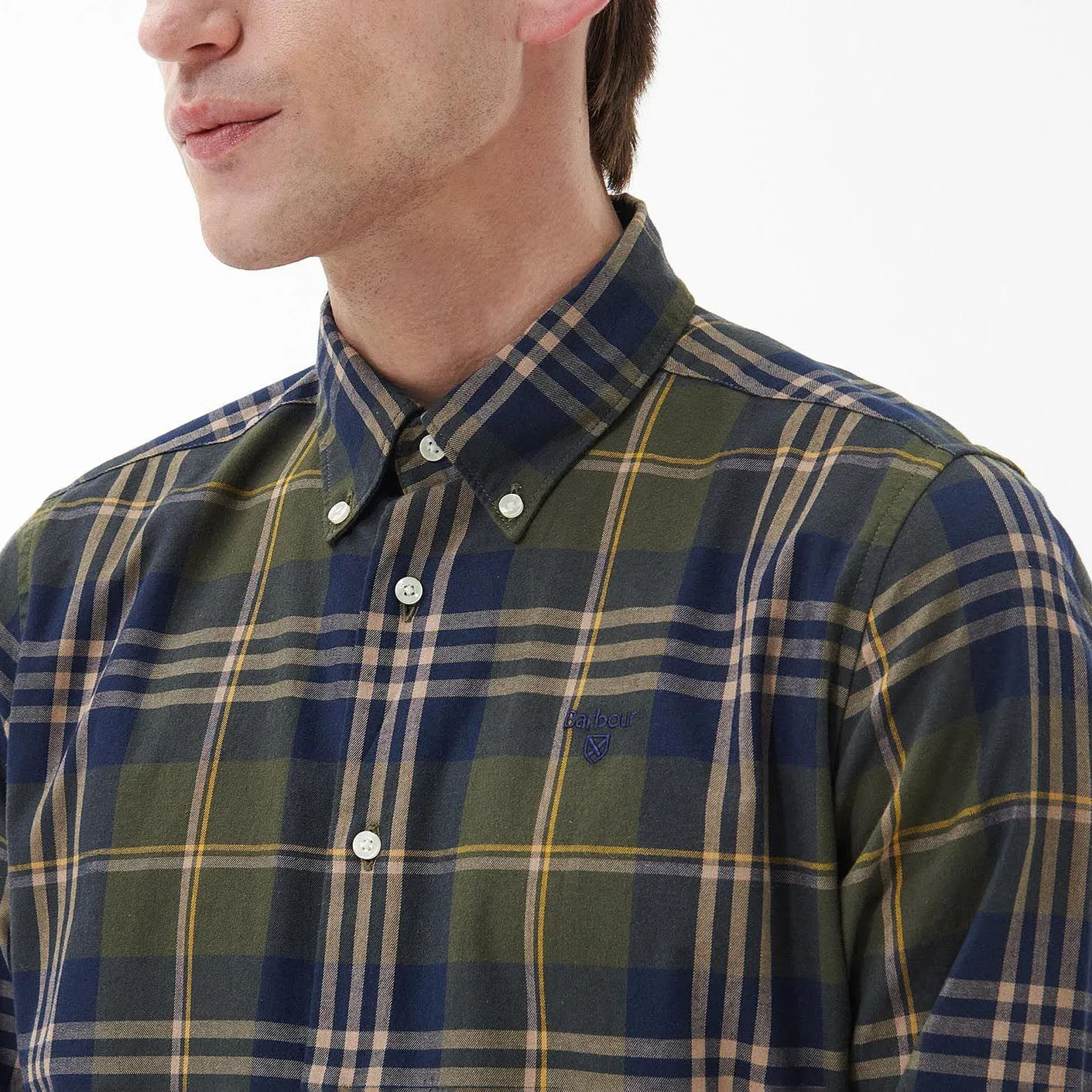 Barbour Men's Edgar Tailored Fit Shirt in Olive