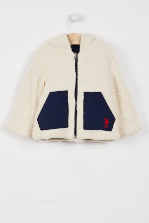 BÉBÉ / VESTE CRÈME BLEU MARINE À DEUX FACES - USB1017-V2