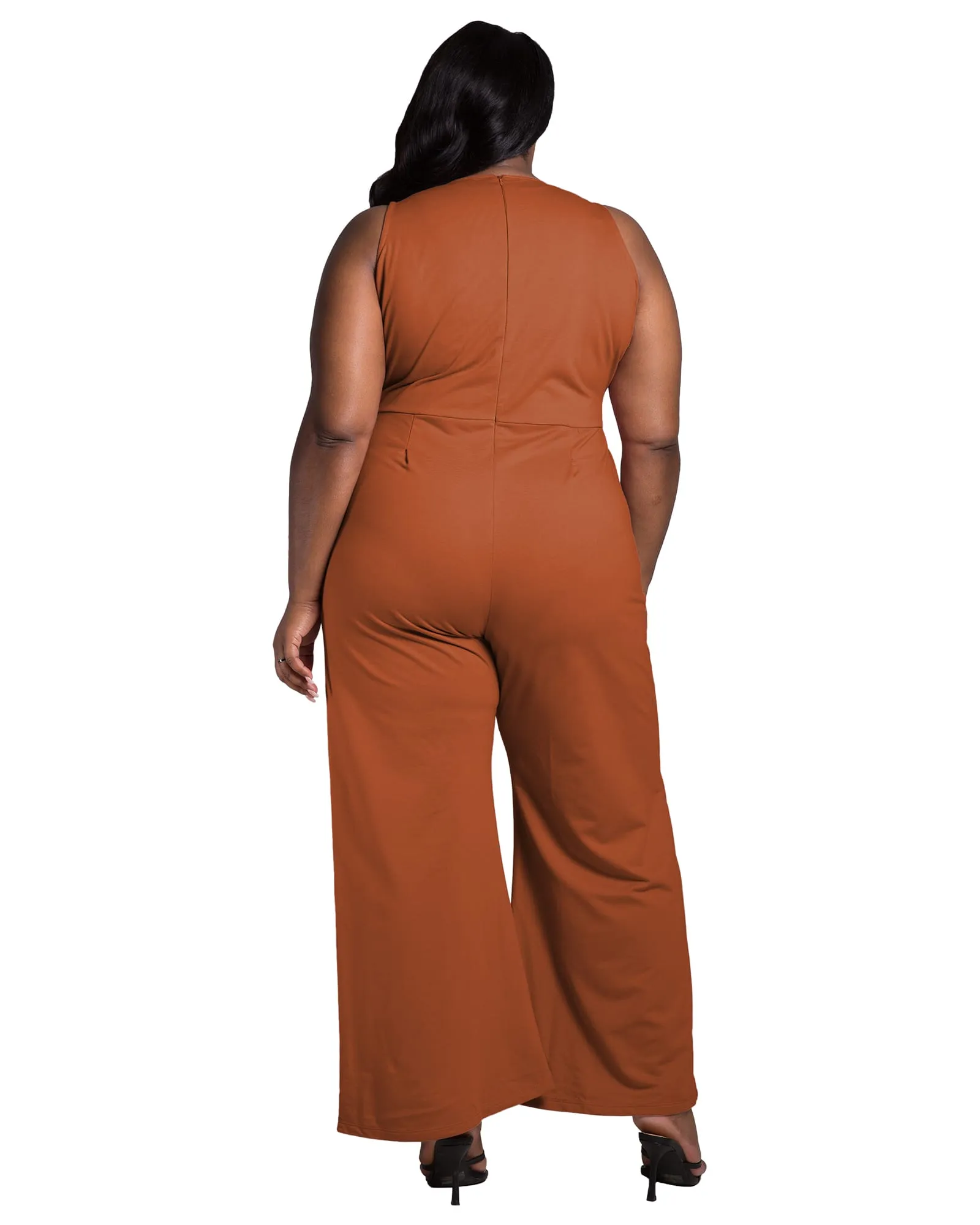 Bentley Sleeveless Wide Leg Jumpsuit | Paprika
