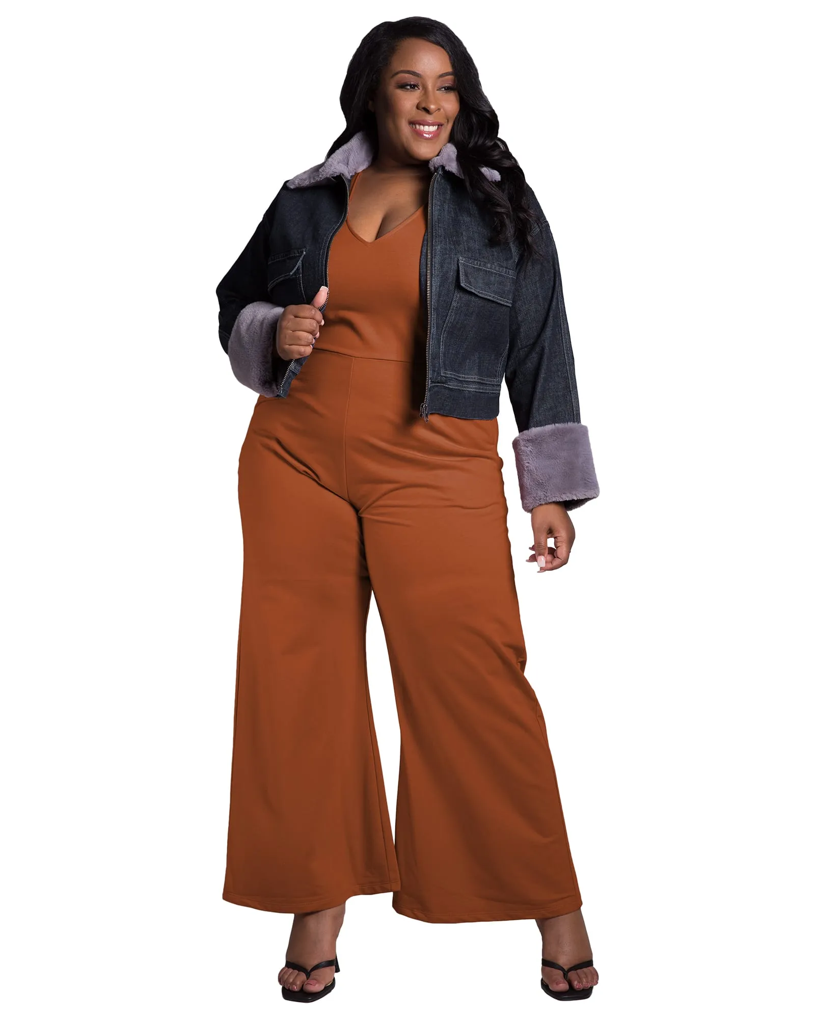 Bentley Sleeveless Wide Leg Jumpsuit | Paprika