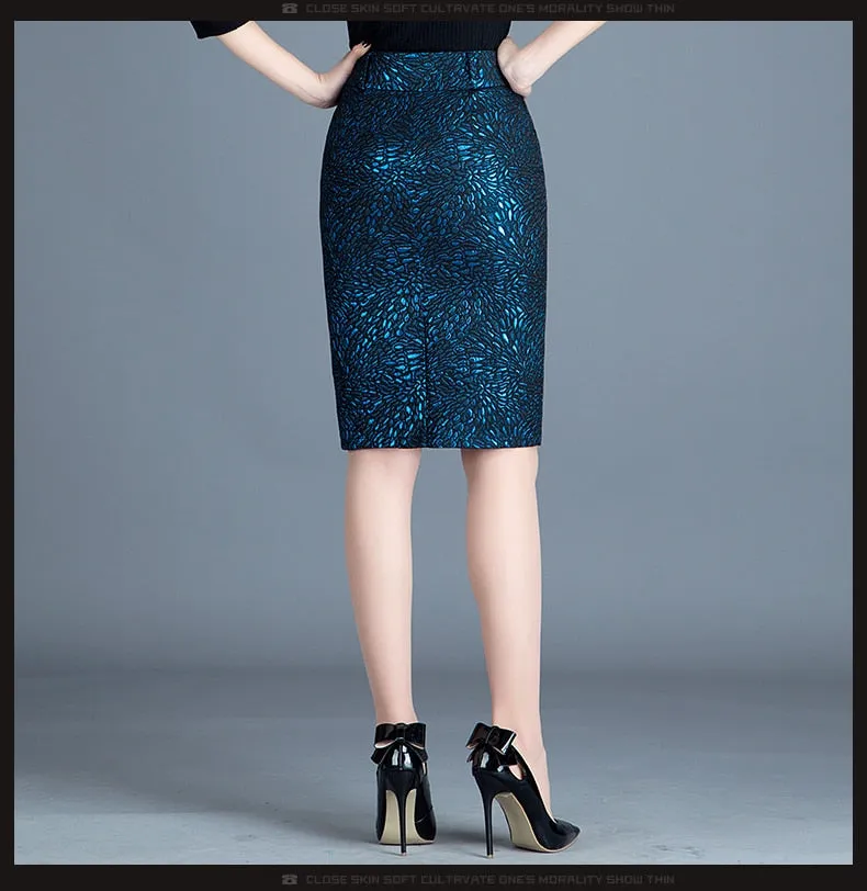 Best In Me Blue Pencil Skirt