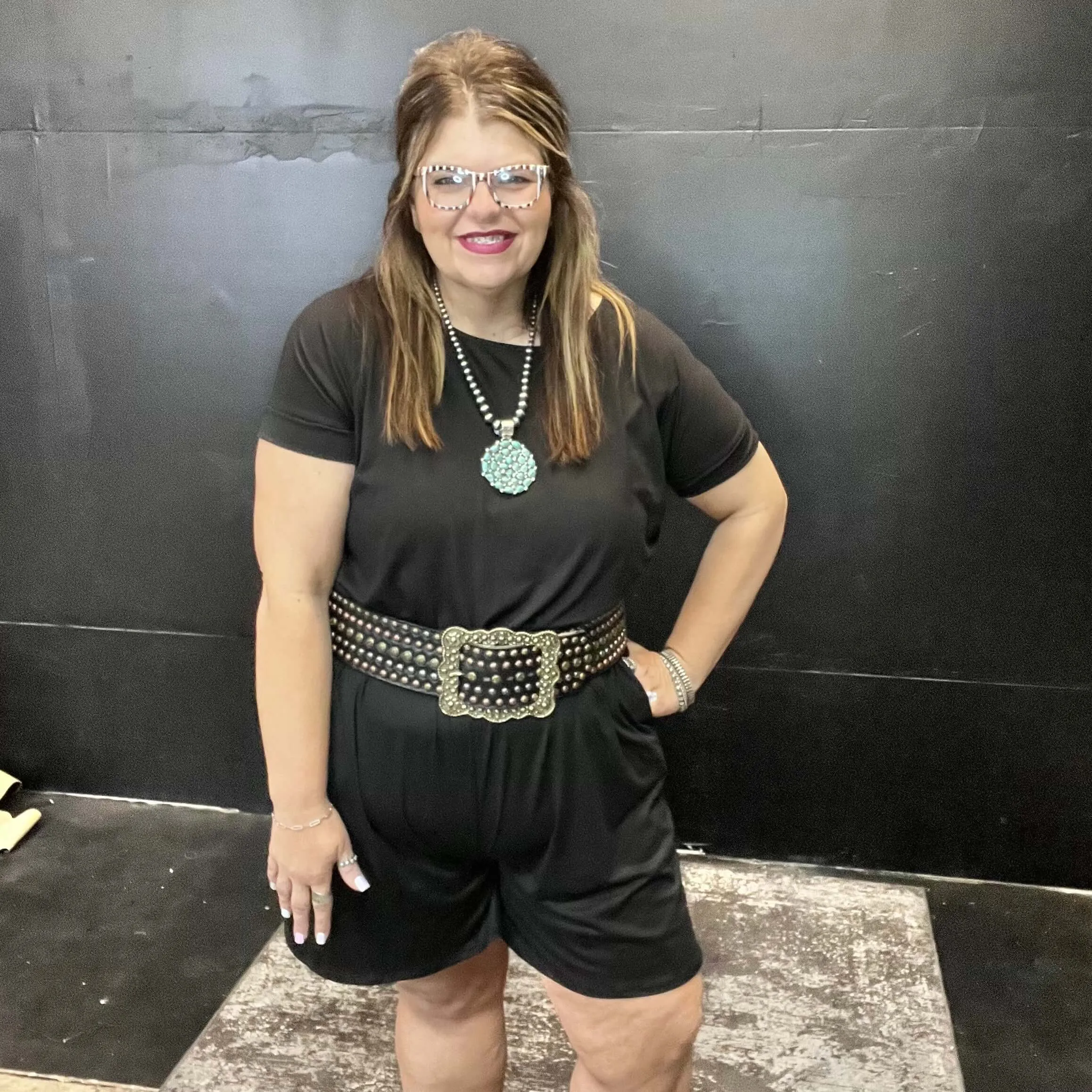 Black Shorts Romper