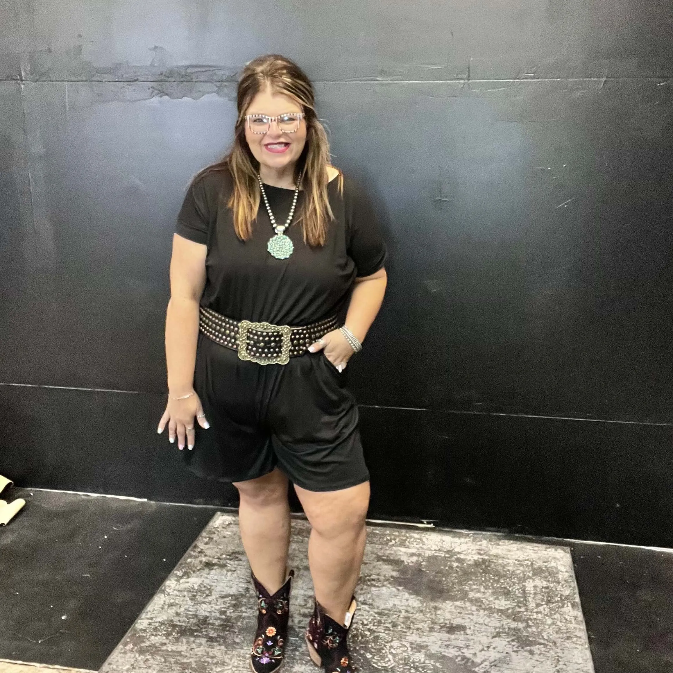 Black Shorts Romper