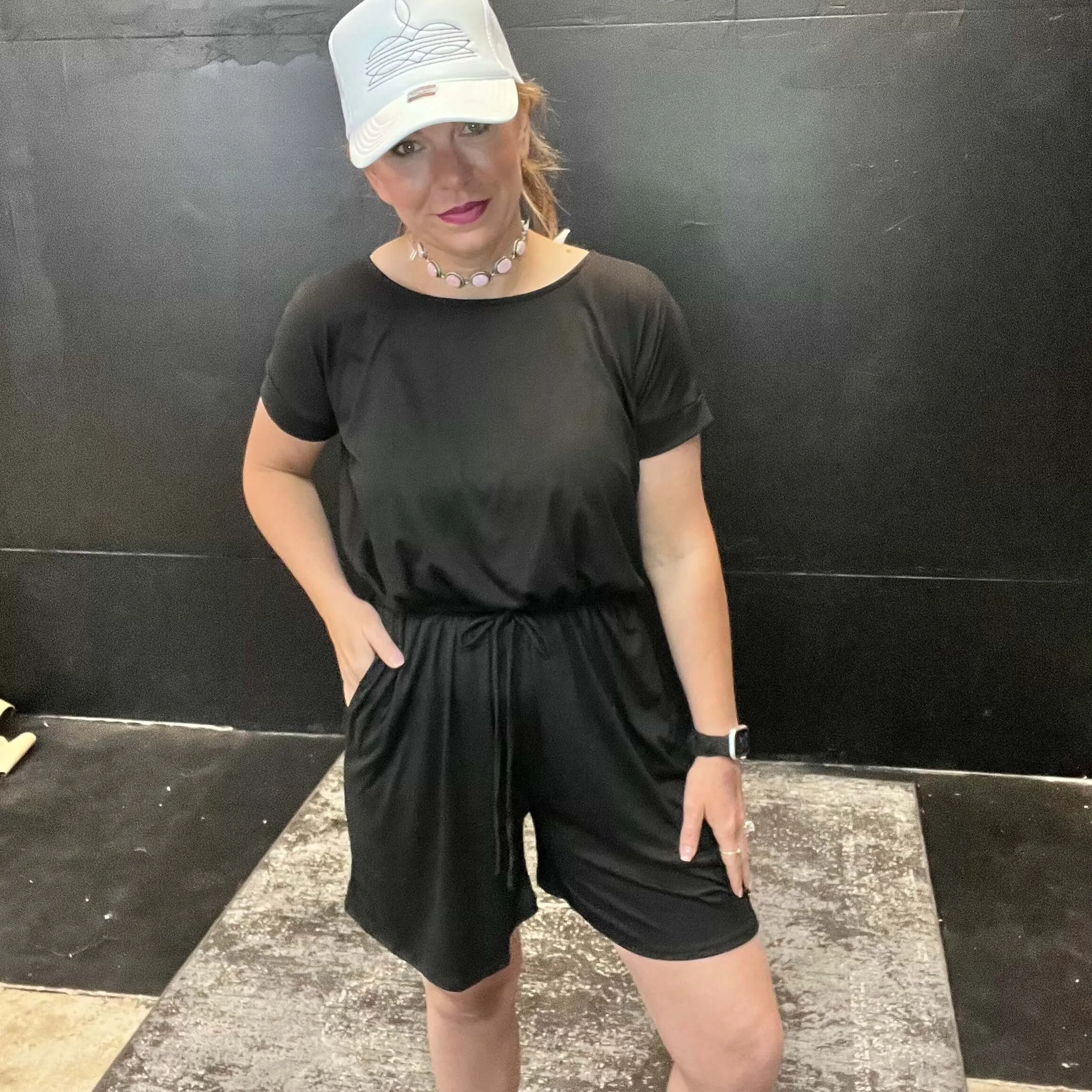 Black Shorts Romper