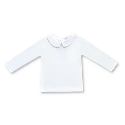 Boy Long Sleeve Peter Pan Collar Shirt