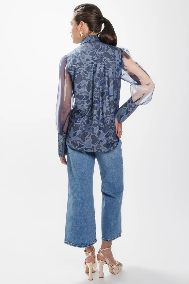 Cargo Shirt in Camo Blue | FINAL SALE