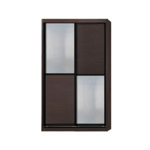 Caroline Modular Wardrobe (Walnut with Frosted Glass)