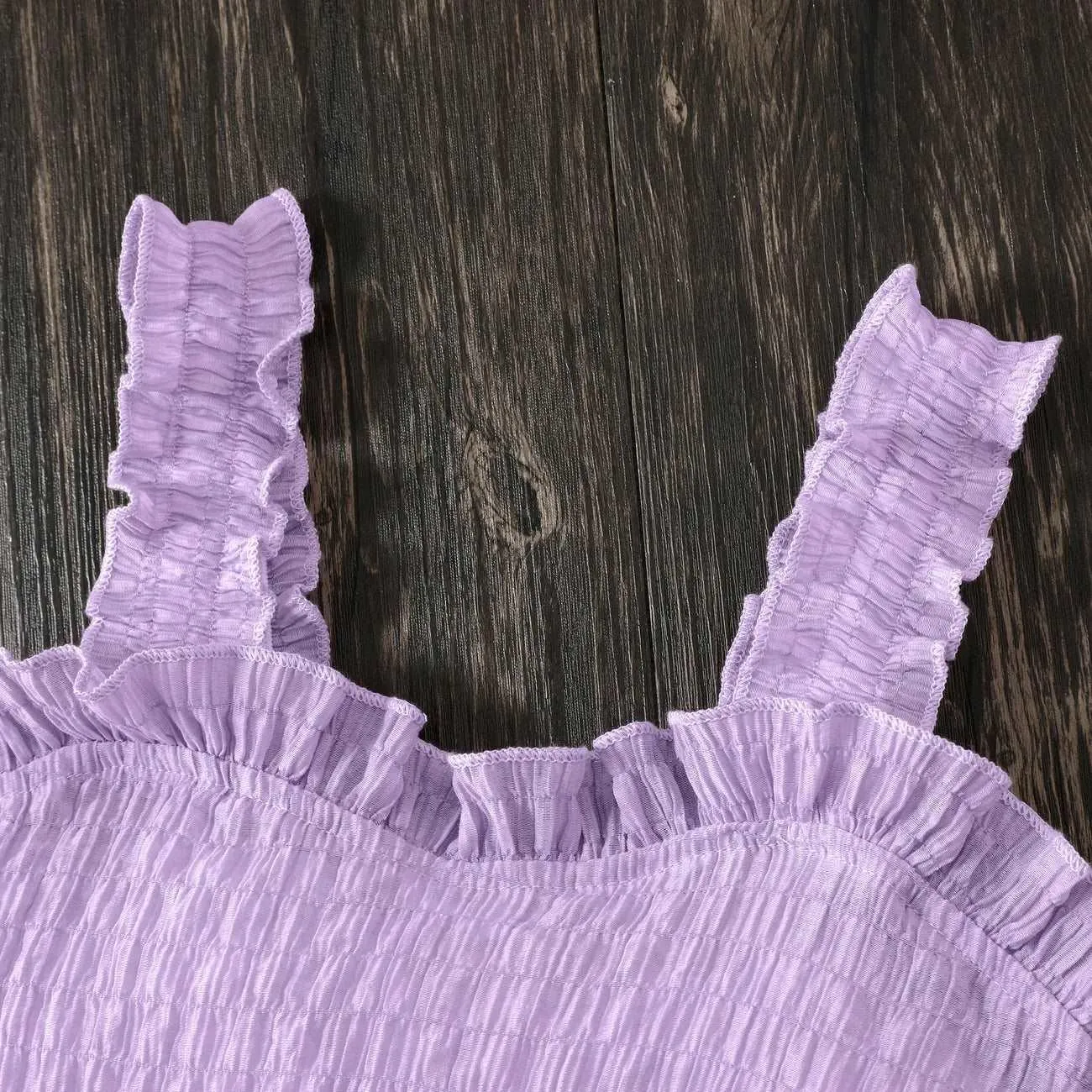 Casual Ruffle Edge Suit - Kids Girl (2Pcs)