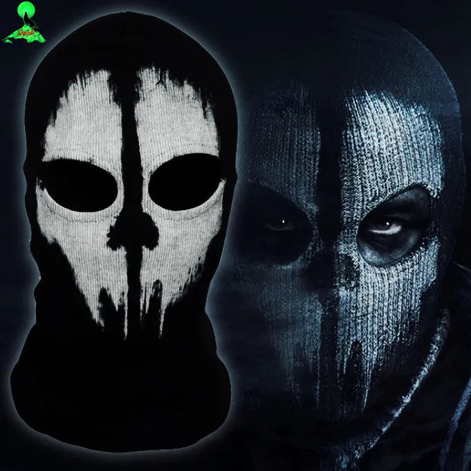 COD Ghost Mask Superhero Balaclava Mens Skull Full Face Hood