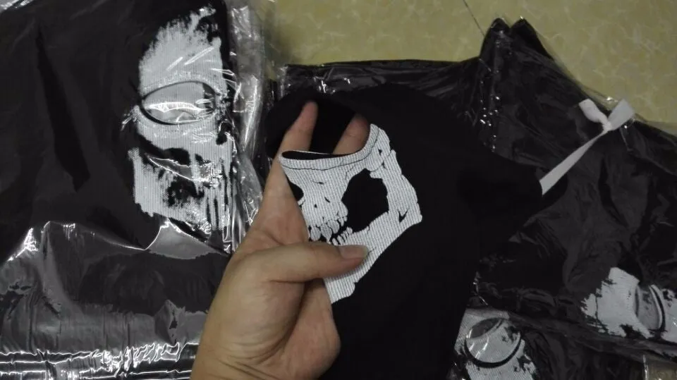 COD Ghost Mask Superhero Balaclava Mens Skull Full Face Hood