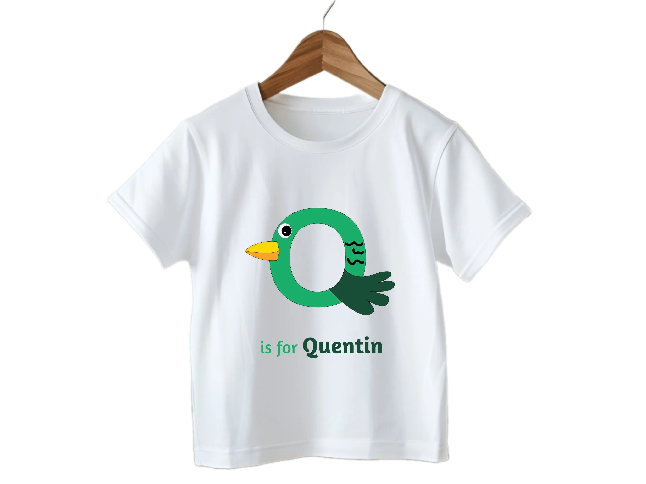 Custom Name with Initials Q On Shirt Gift for Toddler Girls Birthday Gift