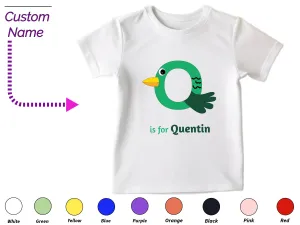 Custom Name with Initials Q On Shirt Gift for Toddler Girls Birthday Gift
