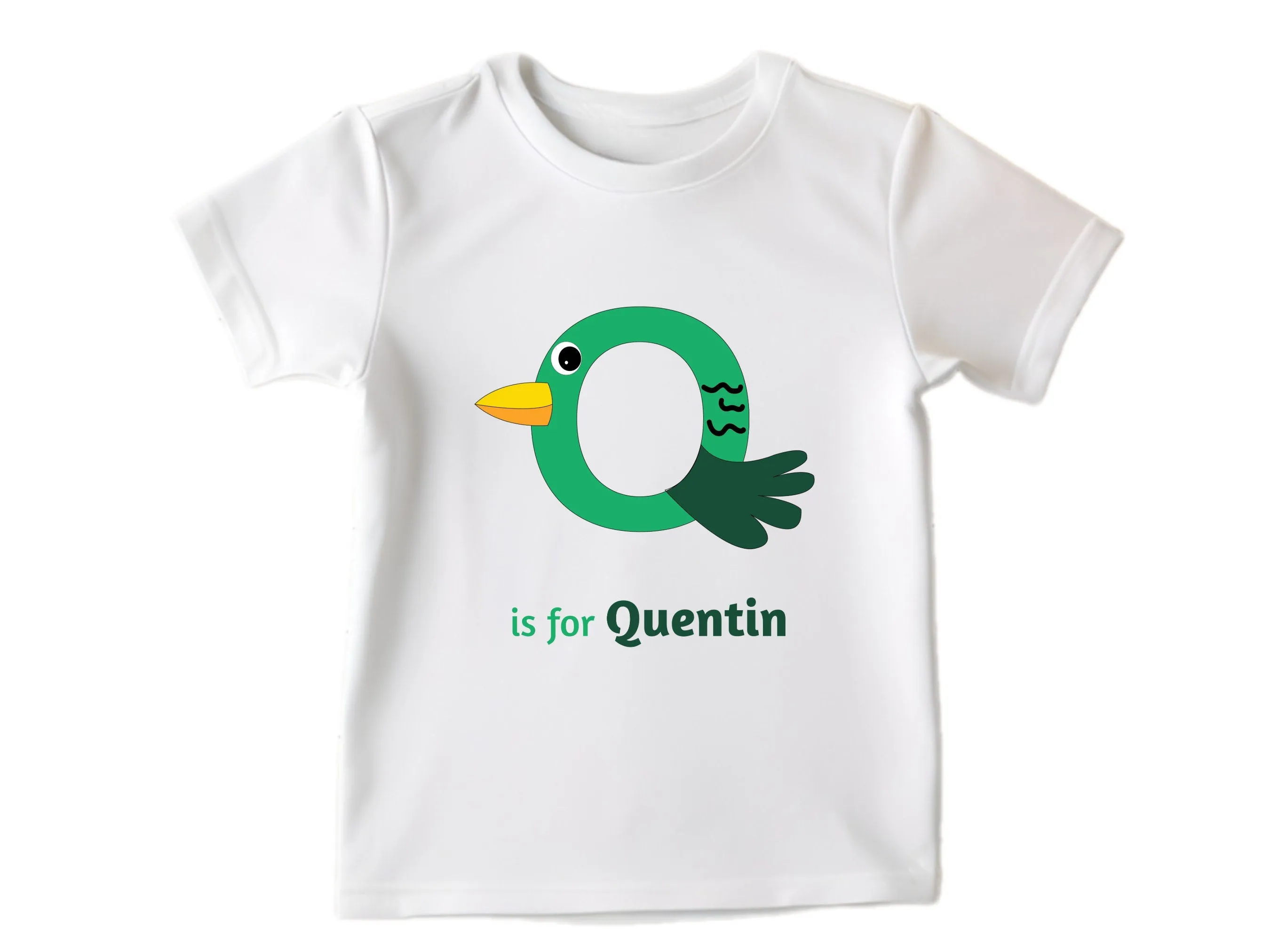 Custom Name with Initials Q On Shirt Gift for Toddler Girls Birthday Gift