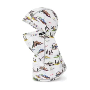 Dakine Unisex Mountains Ninja Balaclava Small/Medium Winter Facemask - 10002950-MOUNTAINPRINT/WHITE-S/M
