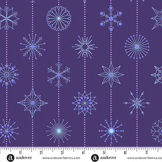 Deco Frost - Snowflakes in Winter Plum