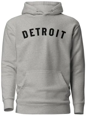 Detroit Classic Premium Pullover Unisex Hoodie - Athletic Gray / Black