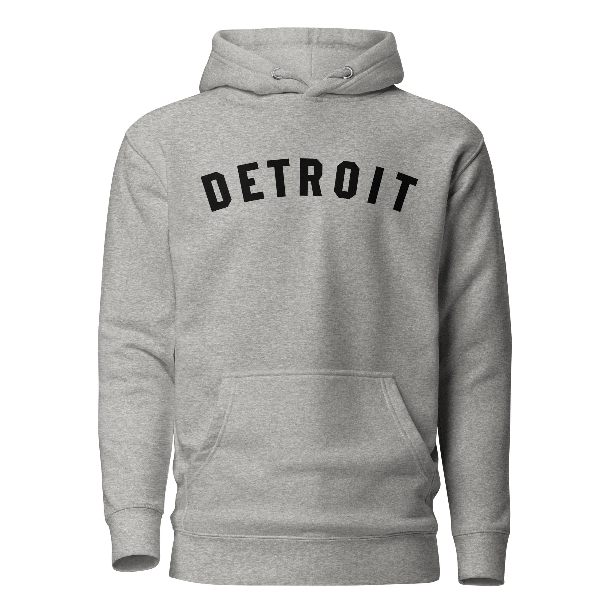 Detroit Classic Premium Pullover Unisex Hoodie - Athletic Gray / Black