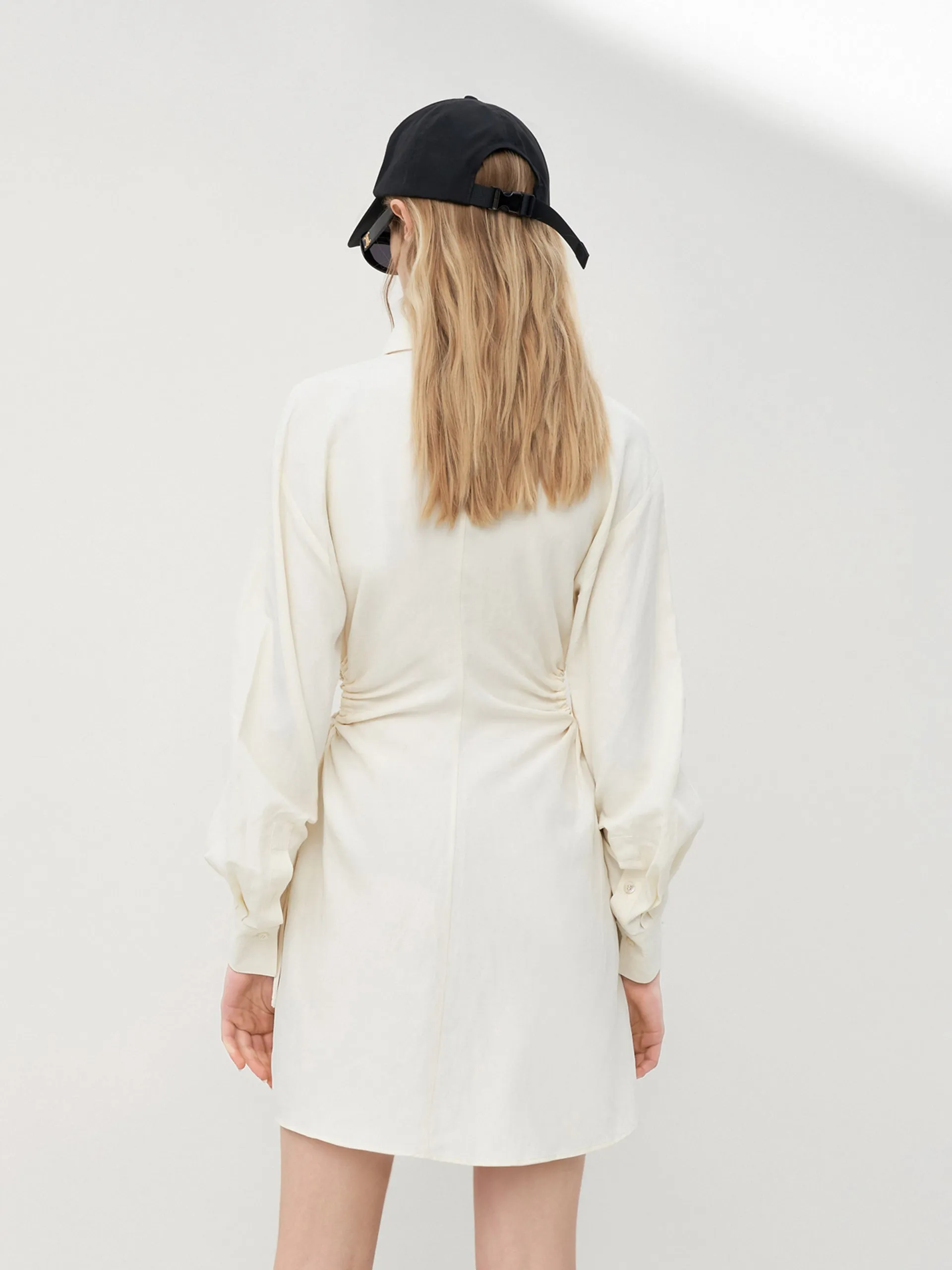 Drawstring Waist Cutout Dress