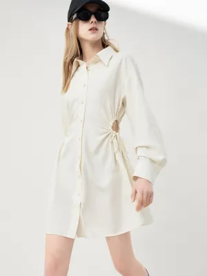 Drawstring Waist Cutout Dress