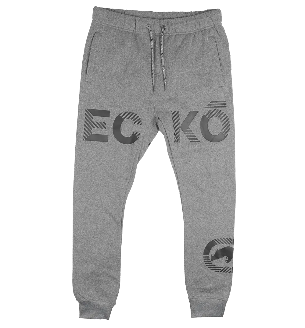 ECKO UNLTD FLEECE JOGGER PANTS GREY MARLED - EO32G855