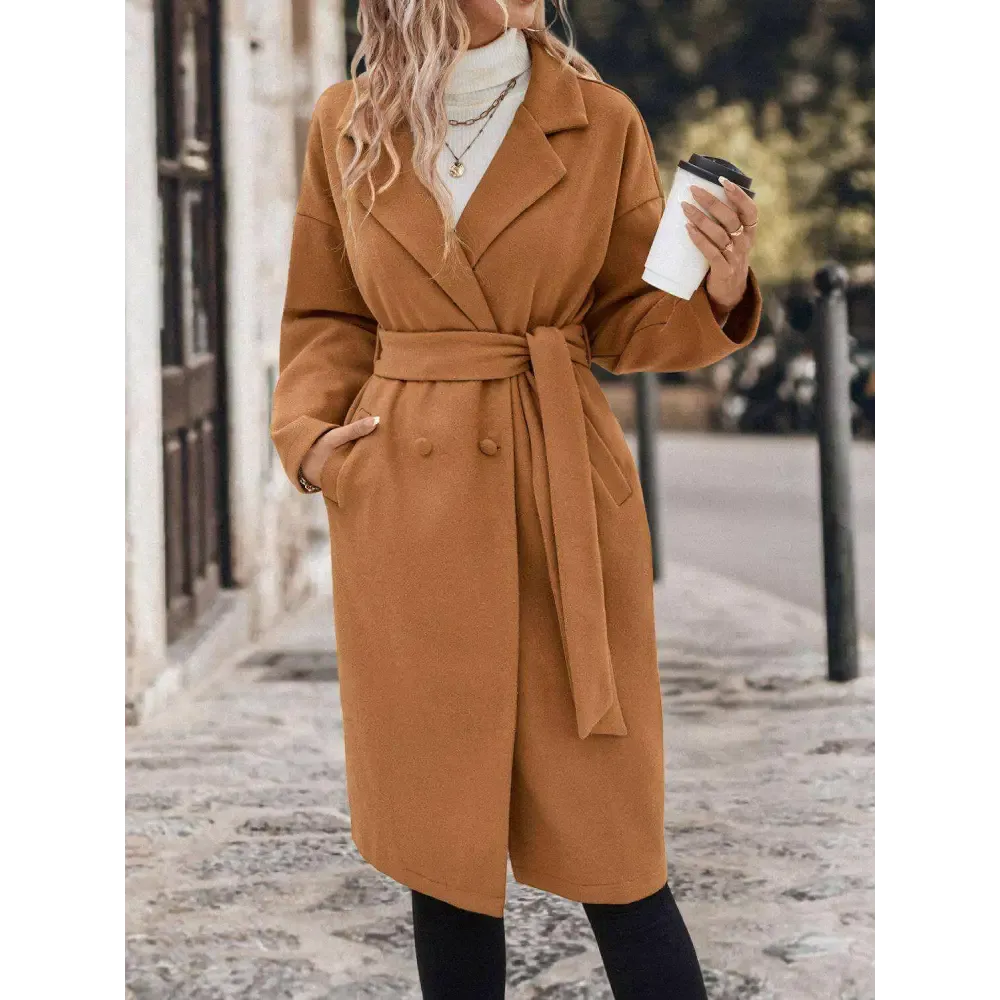 Elevate Your Wardrobe with the Perfee Luxurious Tie Waist Coat