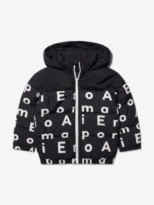 Emporio Armani Boys Down Padded All Over Logo Puffer Jacket