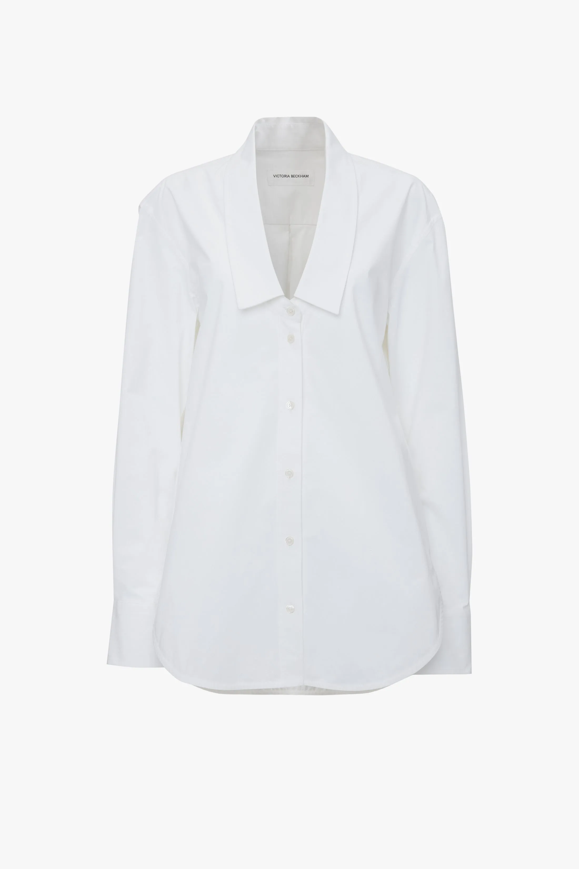 Exaggerated Collar Shirt In White