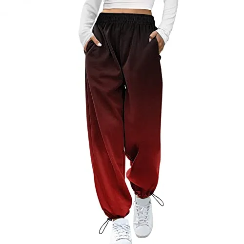 FashionSierra - Palazzo Lounge Pants Wide Leg Printed Cropped Bottoms Baggy Trousers Sweatpants