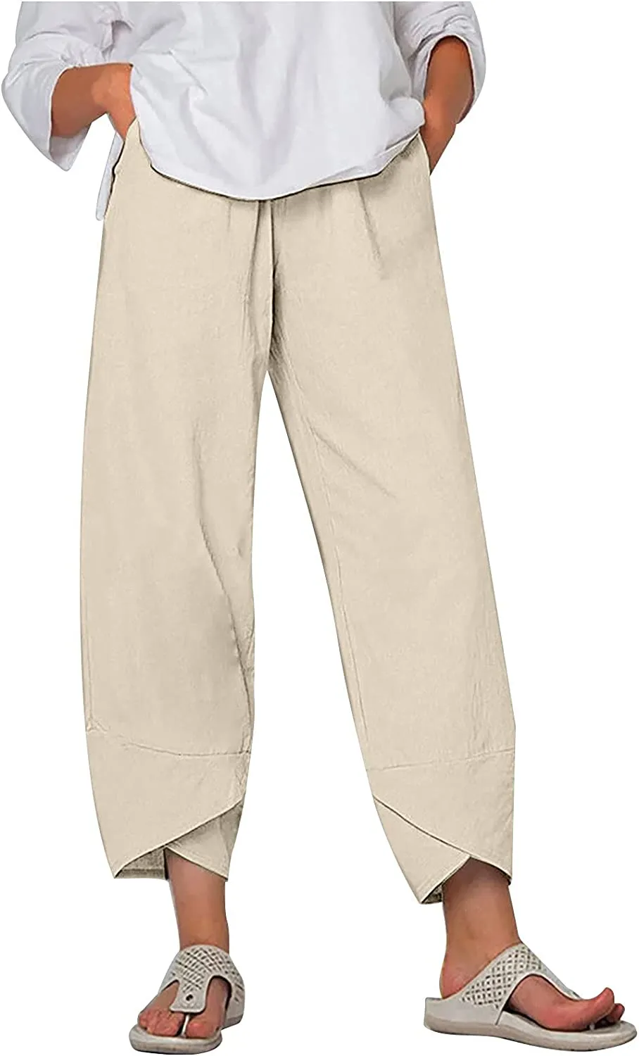 FashionSierra - Palazzo Lounge Pants Wide Leg Printed Cropped Bottoms Baggy Trousers Sweatpants
