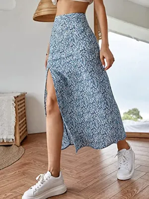Floral Breeze High Waist Skirt