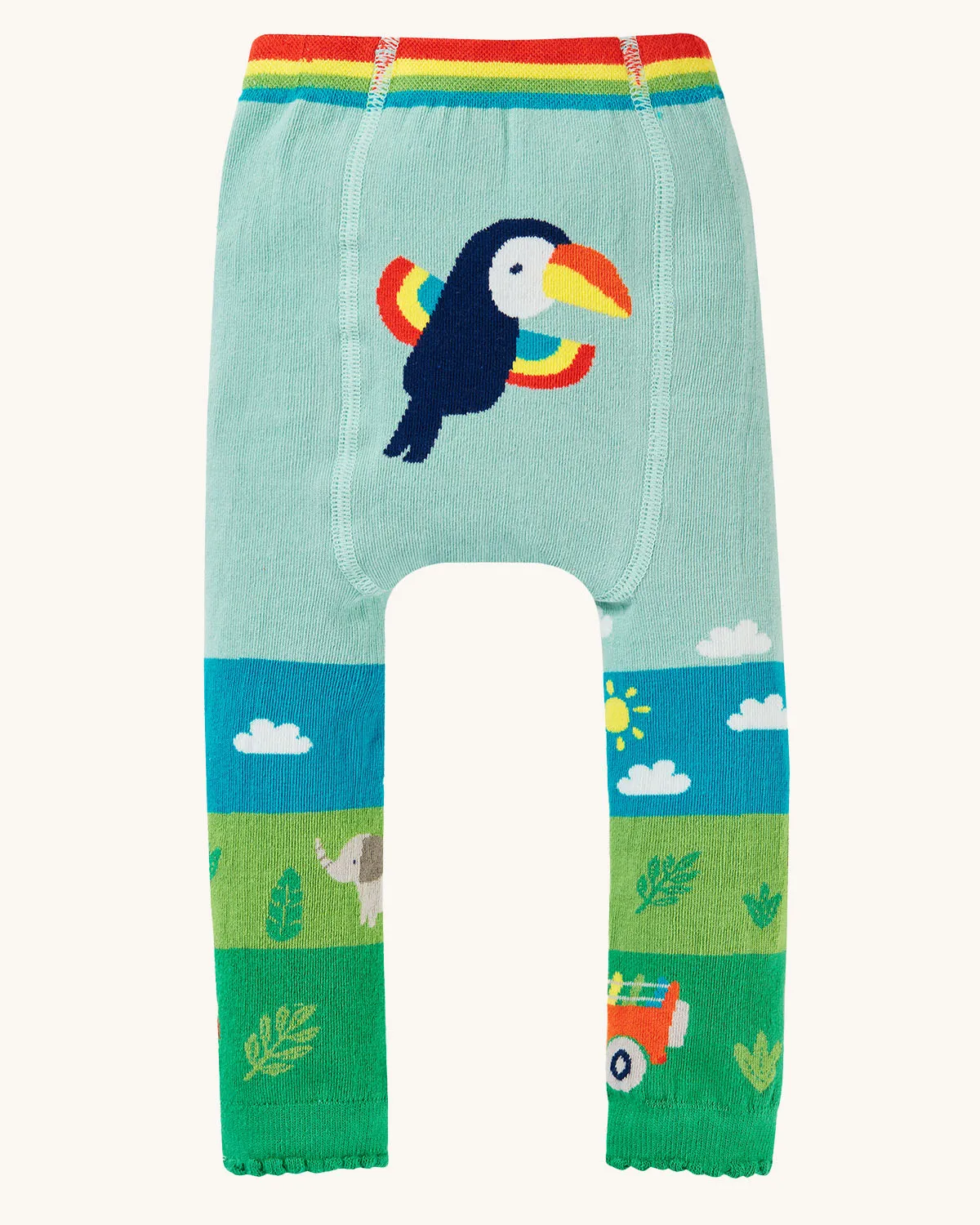 Frugi Little Knitted Leggings - Toucan