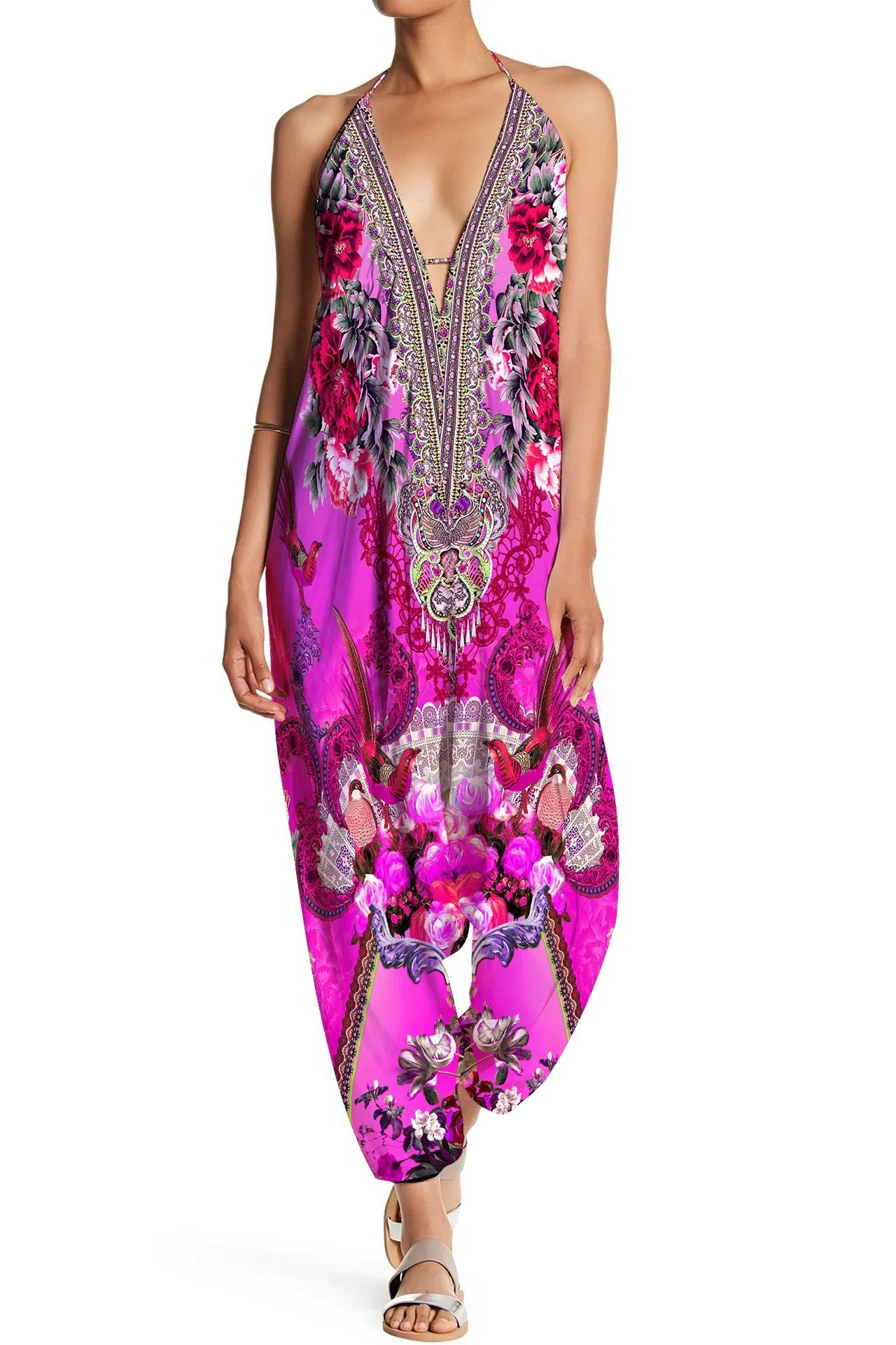 Fuchsia Jumpsuit for Wedding Guest