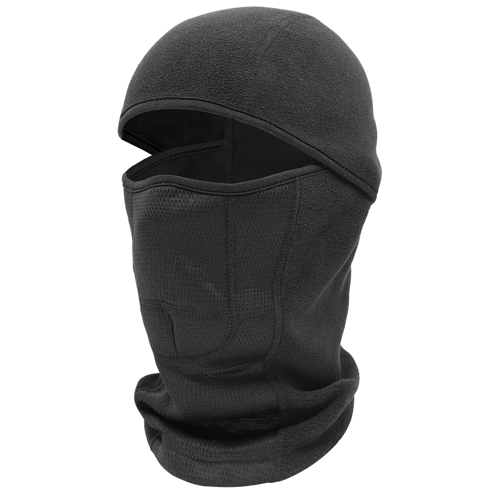 Global Glove & Safety WL320SE Bullhead Safety™ Winter Liners Black, Shoulder Length, Self-Extinguishing, Hinged Thermal Balaclava