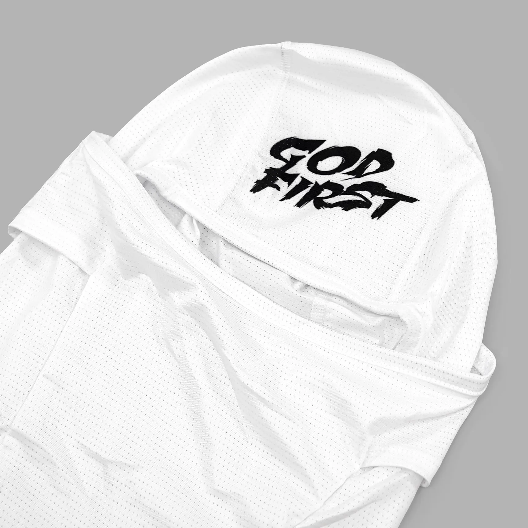 God First White Loose-fitting Shiesty Mask
