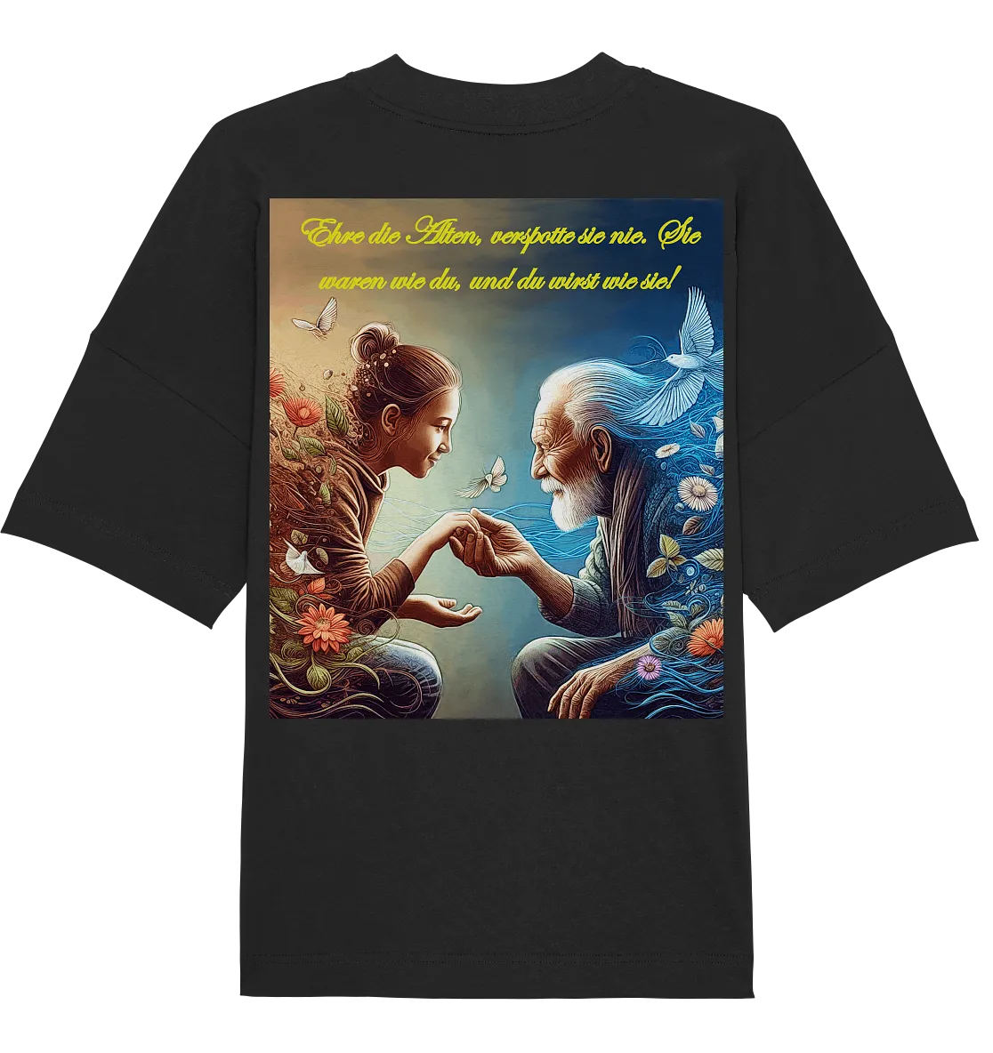 Goethe - Ehre die Alten - Organic Oversize Shirt